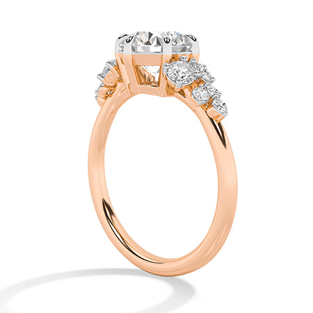Round LG Diamond Ring in Rose Gold - BH Diamond Center Antwerp