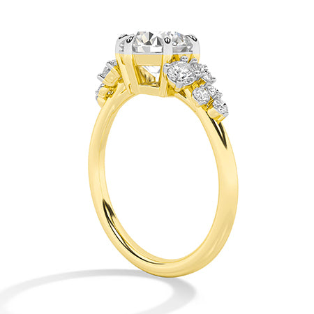 Round LG Diamond Ring in Rose Gold - BH Diamond Center Antwerp