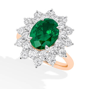Round Lab-Grown Diamond Ring 18K Gold - Rose Gold 3D
