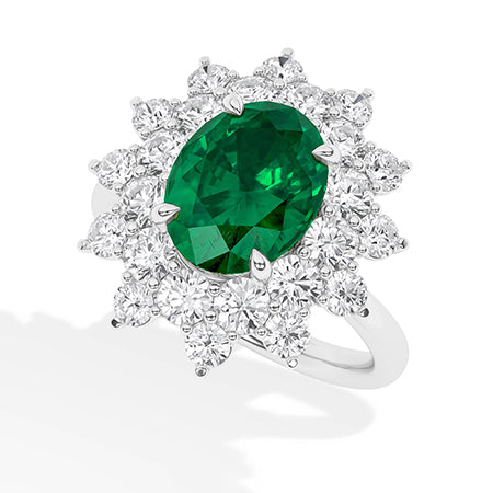 Round Lab-Grown Diamond Ring 18K Gold - White Gold 3D