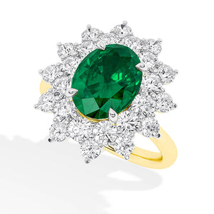 Round Lab-Grown Diamond Ring 18K Gold - Yellow Gold 3D