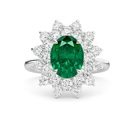 Round LG Diamond Ring in White Gold - BH Diamond Center Antwerp