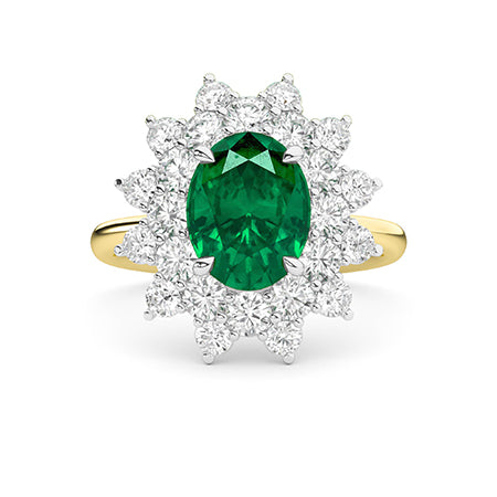 Round LG Diamond Ring in White Gold - BH Diamond Center Antwerp