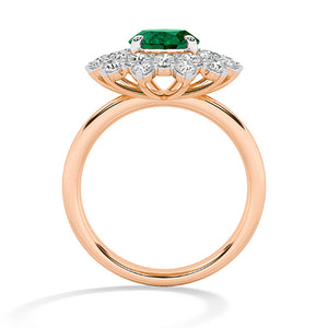 Round Lab-Grown Diamond Ring 18K Gold - Rose Gold Front