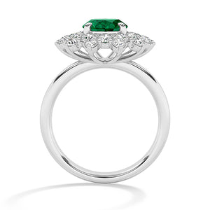 Round Lab-Grown Diamond Ring 18K Gold - White Gold Front