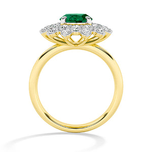 Round Lab-Grown Diamond Ring 18K Gold - Yellow Gold Front