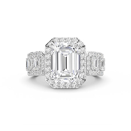 Bague en diamant LG radiant en or rose - BH Diamond Center Anvers