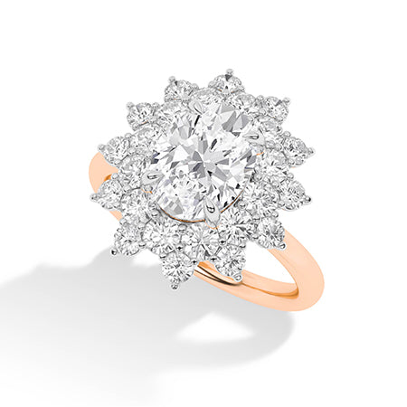 Round LG Diamond Ring in White Gold - BH Diamond Center Antwerp
