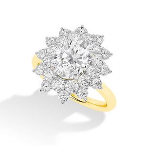 Round LG Diamond Ring in Yellow Gold - BH Diamond Center Antwerp