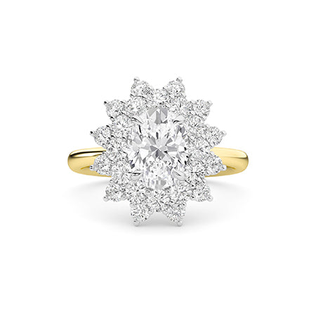 Round LG Diamond Ring in Yellow Gold - BH Diamond Center Antwerp