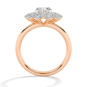 Round LG Diamond Ring in White Gold - BH Diamond Center Antwerp