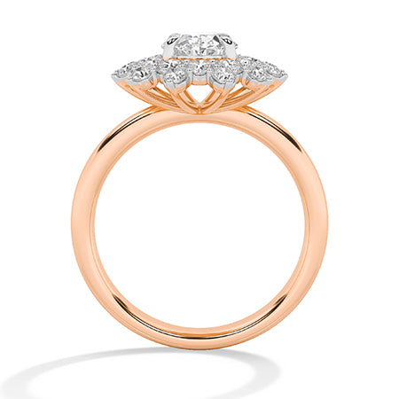 Round LG Diamond Ring in White Gold - BH Diamond Center Antwerp