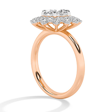 Round LG Diamond Ring in White Gold - BH Diamond Center Antwerp