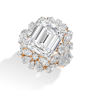 Bague en diamant LG poire en or blanc - BH Diamond Center Anvers