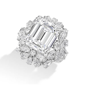 Bague en diamant LG poire en or blanc - BH Diamond Center Anvers
