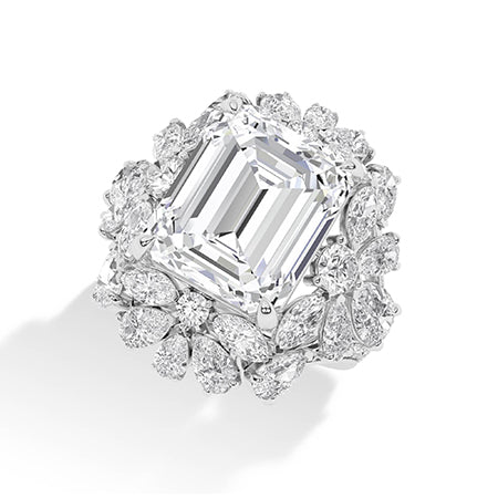 Bague en diamant LG poire en or blanc - BH Diamond Center Anvers
