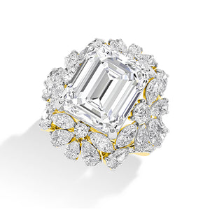 Bague en diamant LG poire en or blanc - BH Diamond Center Anvers