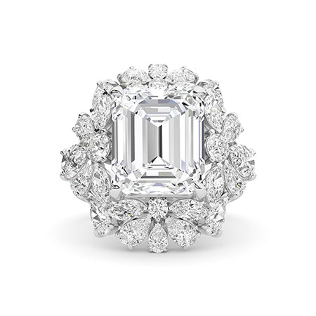 Bague en diamant LG poire en or blanc - BH Diamond Center Anvers