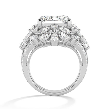 Bague en diamant LG poire en or blanc - BH Diamond Center Anvers