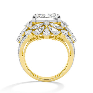 Bague en diamant LG poire en or blanc - BH Diamond Center Anvers