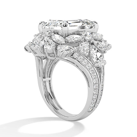 Bague en diamant LG poire en or blanc - BH Diamond Center Anvers