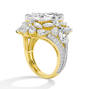 Bague en diamant LG poire en or blanc - BH Diamond Center Anvers