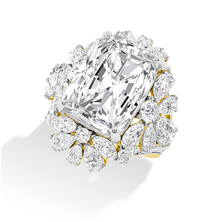 Cushion LG Diamond Ring in Rose Gold - BH Diamond Center Antwerp