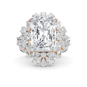 Cushion LG Diamond Ring in Rose Gold - BH Diamond Center Antwerp