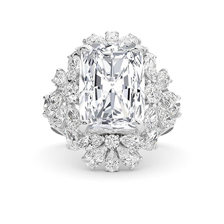 Cushion LG Diamond Ring in Rose Gold - BH Diamond Center Antwerp