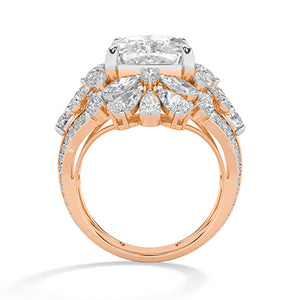 Cushion LG Diamond Ring in Rose Gold - BH Diamond Center Antwerp