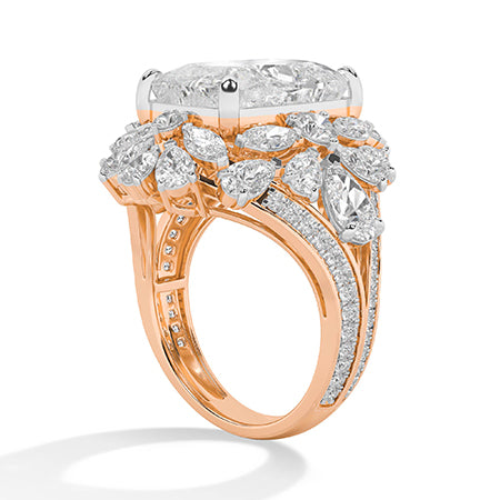 Cushion LG Diamond Ring in Rose Gold - BH Diamond Center Antwerp
