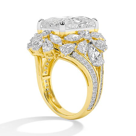 Cushion LG Diamond Ring in Rose Gold - BH Diamond Center Antwerp