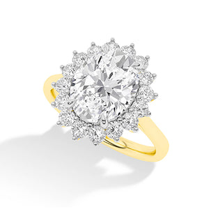 Round LG Diamond Ring in Rose Gold - BH Diamond Center Antwerp