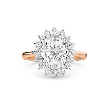 Round LG Diamond Ring in Rose Gold - BH Diamond Center Antwerp