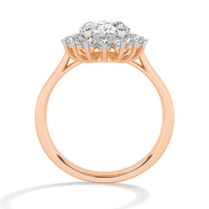 Round LG Diamond Ring in Rose Gold - BH Diamond Center Antwerp