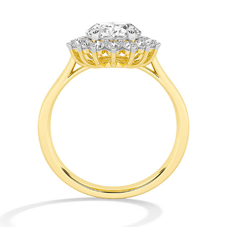 Round LG Diamond Ring in Rose Gold - BH Diamond Center Antwerp
