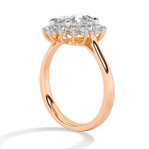 Round LG Diamond Ring in Rose Gold - BH Diamond Center Antwerp