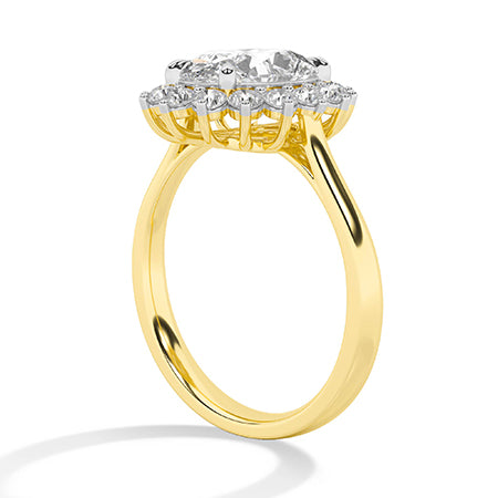 Round LG Diamond Ring in Rose Gold - BH Diamond Center Antwerp