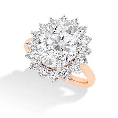 Round LG Diamond Ring in White Gold - BH Diamond Center Antwerp