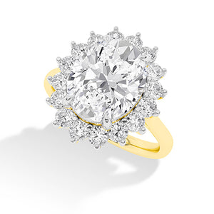 Round LG Diamond Ring in Yellow Gold - BH Diamond Center Antwerp