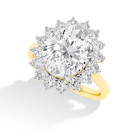 Round LG Diamond Ring in Yellow Gold - BH Diamond Center Antwerp
