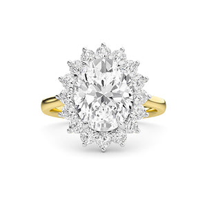 Round LG Diamond Ring in Yellow Gold - BH Diamond Center Antwerp