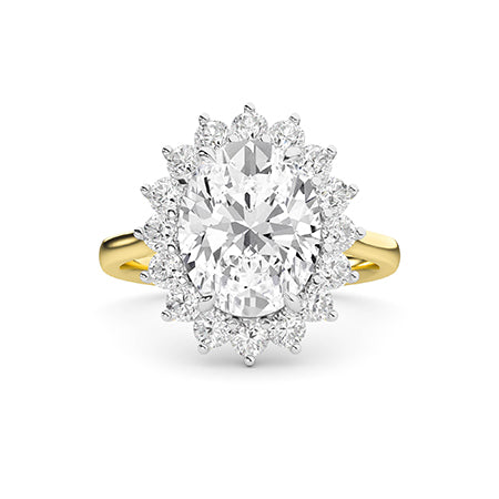 Round LG Diamond Ring in Yellow Gold - BH Diamond Center Antwerp