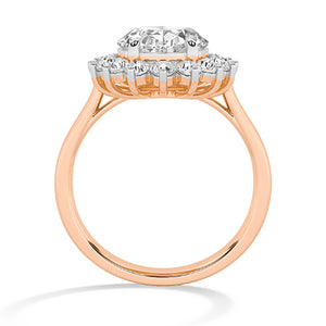 Round LG Diamond Ring in White Gold - BH Diamond Center Antwerp
