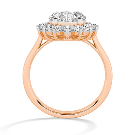 Round LG Diamond Ring in White Gold - BH Diamond Center Antwerp