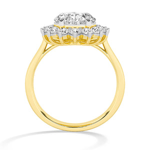Round LG Diamond Ring in Yellow Gold - BH Diamond Center Antwerp