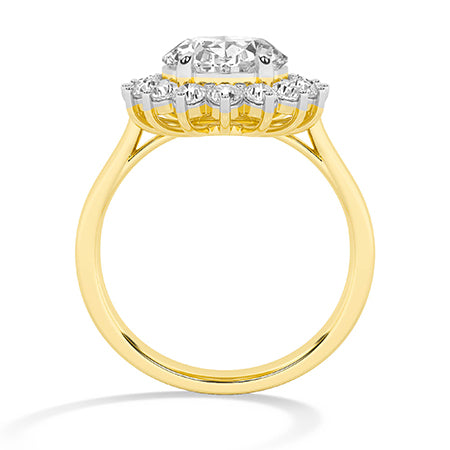 Round LG Diamond Ring in Yellow Gold - BH Diamond Center Antwerp