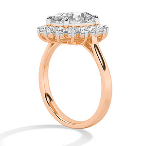 Round LG Diamond Ring in White Gold - BH Diamond Center Antwerp