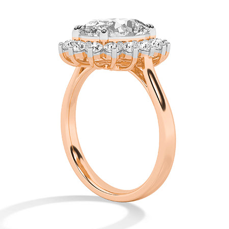 Round LG Diamond Ring in White Gold - BH Diamond Center Antwerp