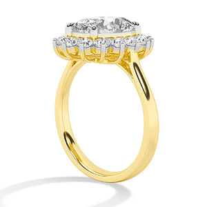 Round LG Diamond Ring in Yellow Gold - BH Diamond Center Antwerp